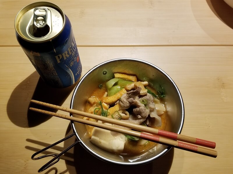 うどん県と淡路島 3泊4日のキャンプ旅行記（坦々餃子鍋）