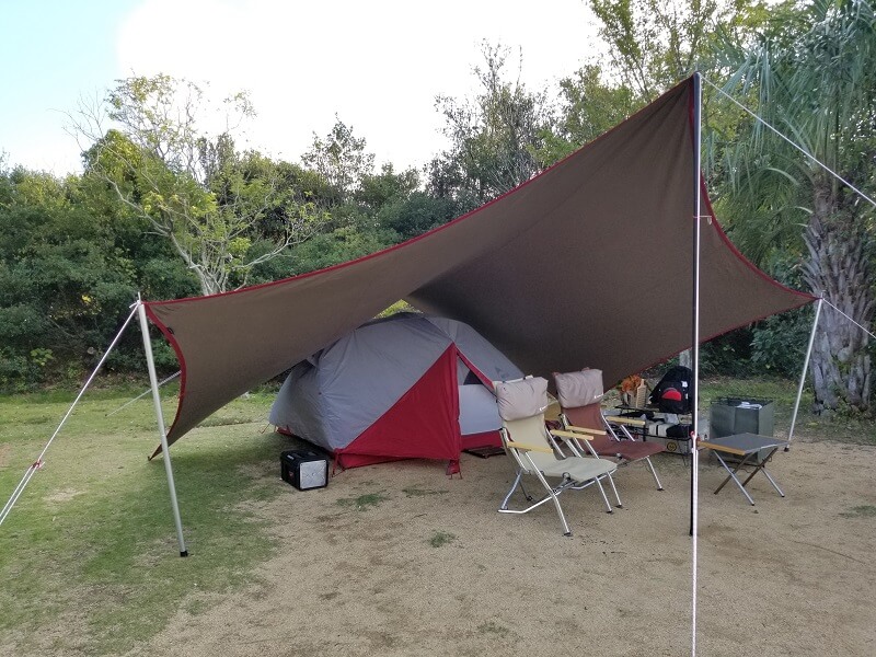 うどん県と淡路島 3泊4日のキャンプ旅行記（テント設営）