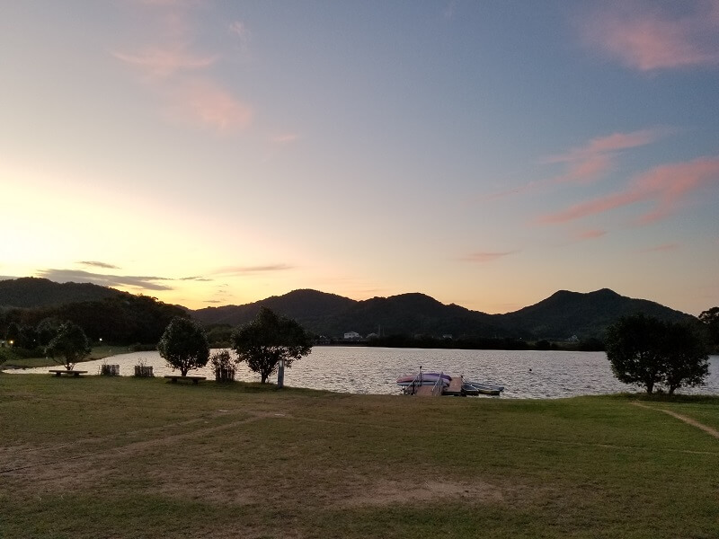 大池オートキャンプ場 フリーサイトAからの景色