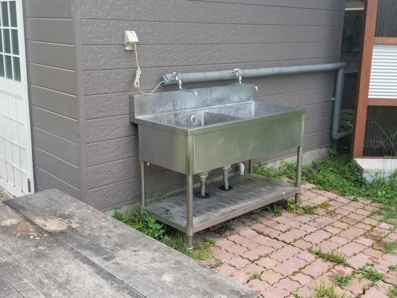 久住高原スパージュキャンプ場の流し台