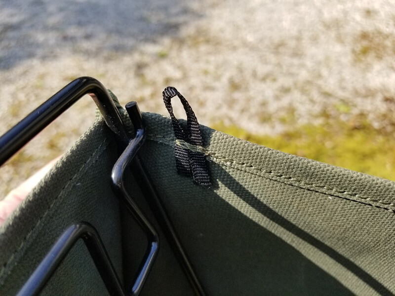 ユニフレーム「UFダストスタンドカバー」のループがほつれやすいので注意