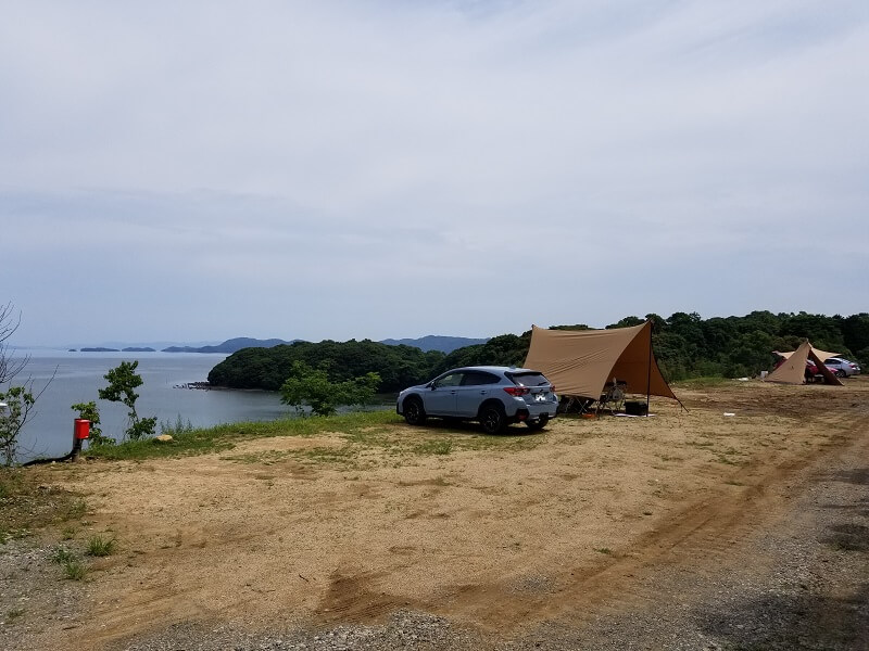 【西海橋オートキャンプ場】高台の上にある第3サイト